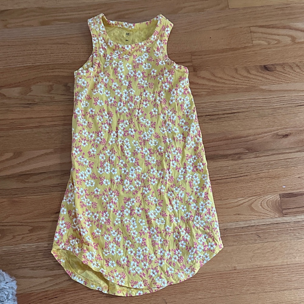 GAP Floral Yellow Kids Dress.  Size M